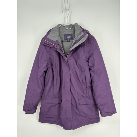 Lands' End Other - Lands' End Coat Girls M 10-12 Purple The Squall Coat Removable Hood Lined
